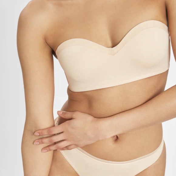 LIVELY The No-Wire Strapless Toasted Almond Strapless Bra - Picture 3 of 16